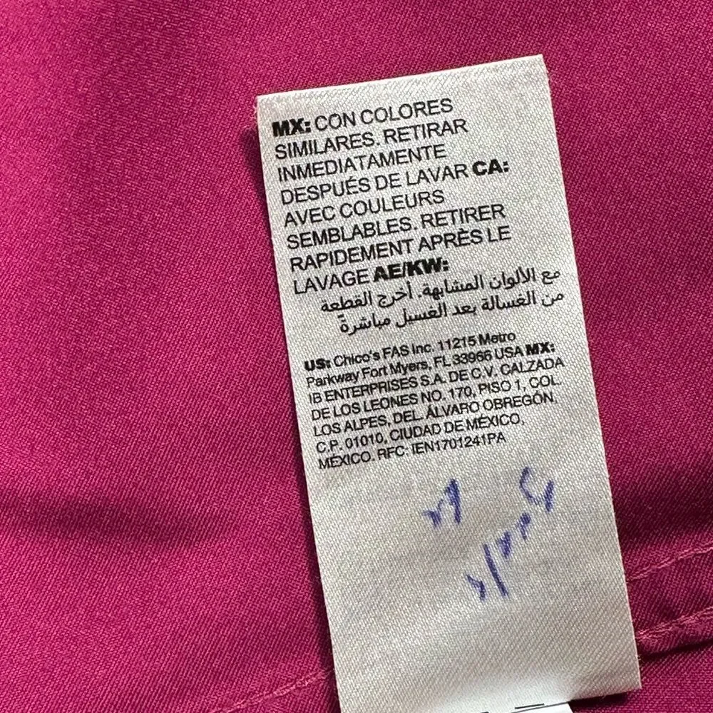 Chico's Fuchsia Button Down Shirt - Picture 8 of 11